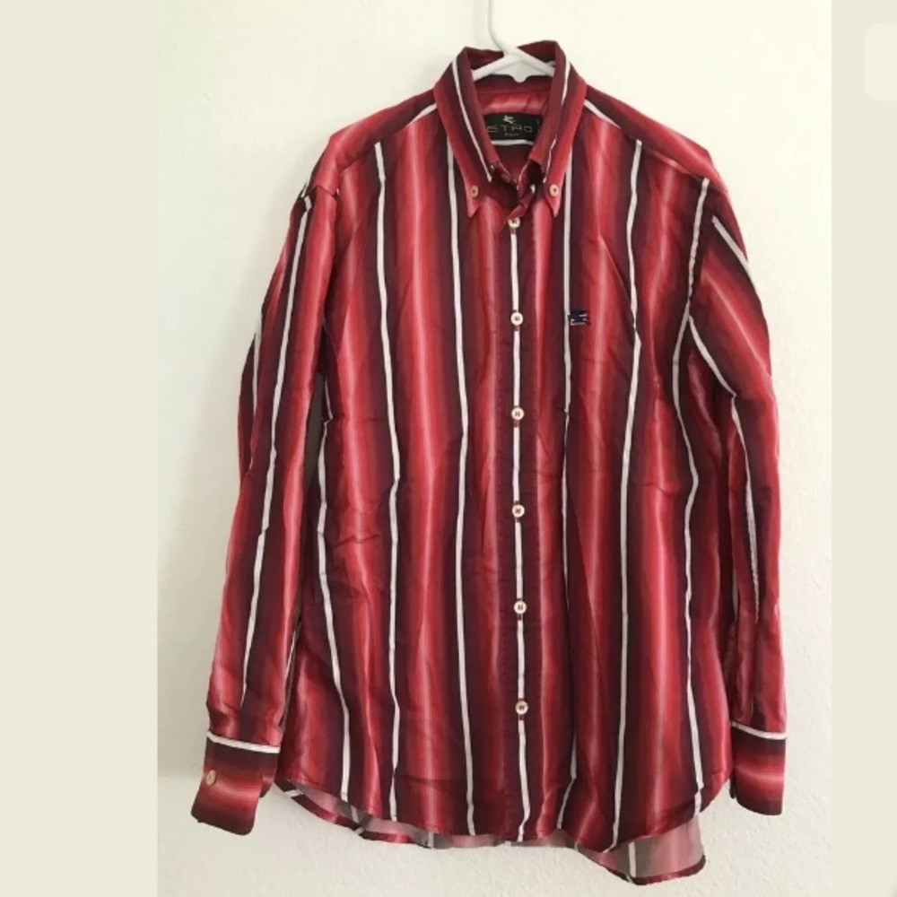 Etro Boys Striped Button Down Shirt Size 10